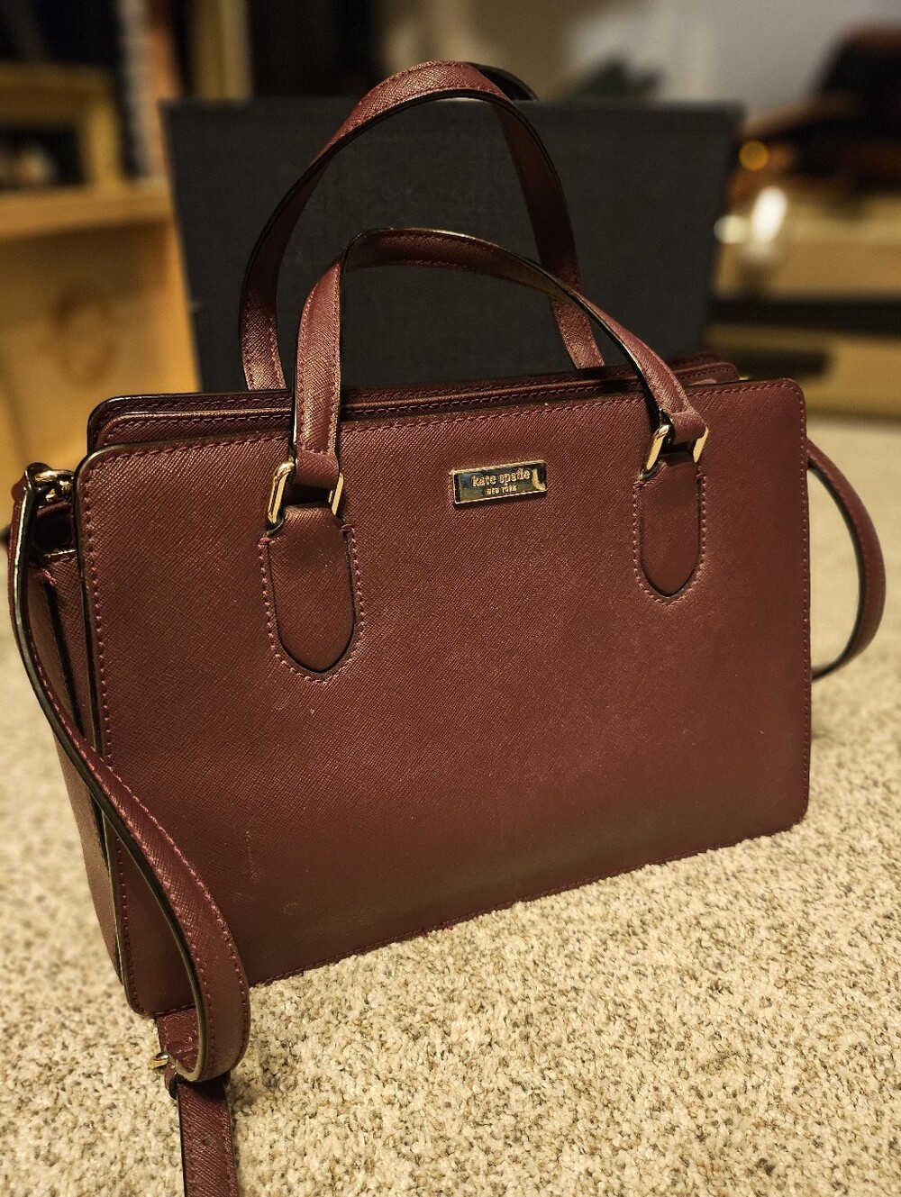 Kate Spade Burgundy Medium Bag